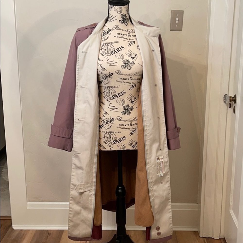 Vintage lilac colored Misty Harbor lined trench​​​​​​​​​​​​​ - Picture 5 of 9